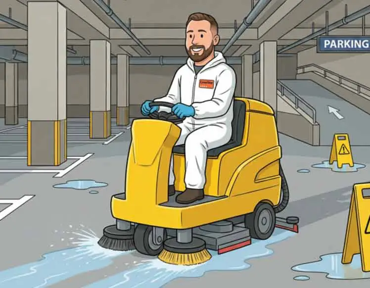 Maschinelle Parkhausreinigung